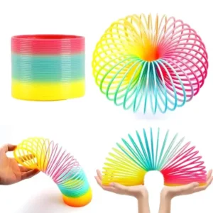 Rainbow Spring, Rainbow Spring Toys, Slinky, Slinky Spring Toy, Toy for Kids, for Kids Adults of All Age Group, for Birthdays, Compact and Portable Easy to Carry (1 Pc) ( default, Standard ).