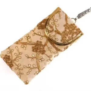 Fancy Embroidered Mobile Pouch Cover for Women | Designer Multicolor Handmade Ethnic Pouch with Sling & Clip ( default, Standard )