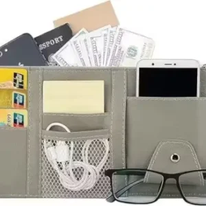 Car Sun Visor Organizer with Zipper – Car Accessories ( grey, OS )