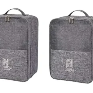 Travel Shoe Bags Multipurpose Portable Travelling Shoe Holder Storage Bag Footwear Organiser Pouch (Pack of 2) ( grey, OneSize )