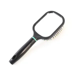 2-in-1 hair comb brush with mirror | paddle detangling brush - Non-Slip Base, Durable Plastic ( default, OS ).