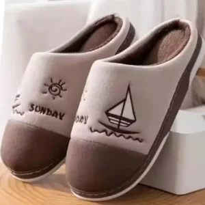 Unisex Winter Warm Flip Flop Slippers for Indoor and Outdoor Use ( dark Brown, 7 )