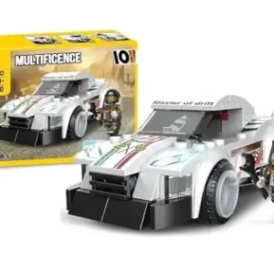 based 10-in-1 Racing Car Building Blocks Set | 195+ PCS STEM Construction Kit | DIY Educational Engineering Toy for Kids Ages 6+ Boys & Girls ( White) ( white, Standard )