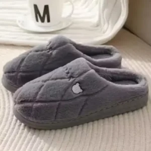 Unisex Winter Warm Flip Flop Slippers for Indoor and Outdoor Use ( grey, 7 )