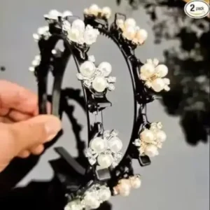 KOREAN STYLE HAIRBAND Silver and Golden Colour PACK OF 1 – Kids Hair Accessories ( default, OS )