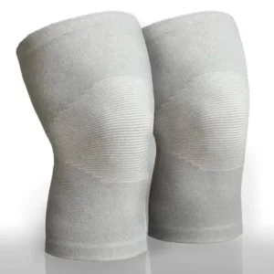 Knee Sleeve, 1 pair Compression Fit Support -for Joint Pain and Arthritis Relief, Improved Circulation Compression - Wear Anywhere ( white, OneSize )