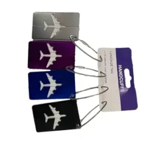 Metal Luggage Tags Handle Wraps Travel Identification Labels Bag Tag (Multicolour) -Set of 4 ( multicolor, OneSize )