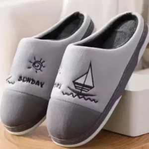 Unisex Winter Warm Flip Flop Slippers for Indoor and Outdoor Use ( Grey,sea, 7,8,9,10 )