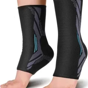 serveuttam Ankle Support Nylon Brace Adjustable Sleeves - Running Compression Foot Brace For Men Women|Ankle Binder Pain Relief For Ankle Sprained (Blue, L) ( default, M )