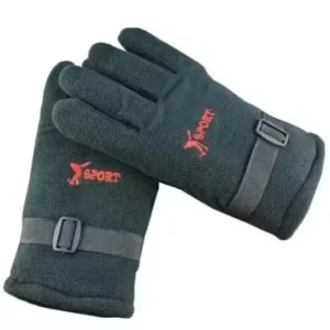 Premium Winter Woolen Gloves for Men – Black Sport Style ( default, Standard )