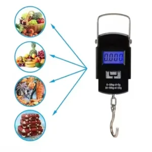 Digital Luggage Weighing Scale with LCD Screen (50kg Capacity) ( black, OS )