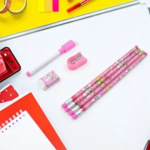 Kids' Stationery Kit: Wooden Pencils, Sharpener, Eraser, Diary (8 Pc Set) ( default, Standard ).