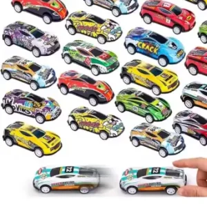 Pull Back Race Cars Toy Set – Metal Mini Vehicles (3 Inch)6pcs ( default, Standard )