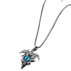 Men’s Pendant Locket with Agate Stone – Rhodium-Plated Alloy Chain for Men & Boys, Free Size ( default, Standard ).