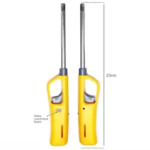 Steel-Plastic Refillable Gas Lighter – Pack of 2 ( multi, OS )